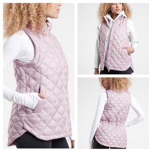 NWT Athleta whisper featherless vest. Beautiful pink/  lavender color, MP